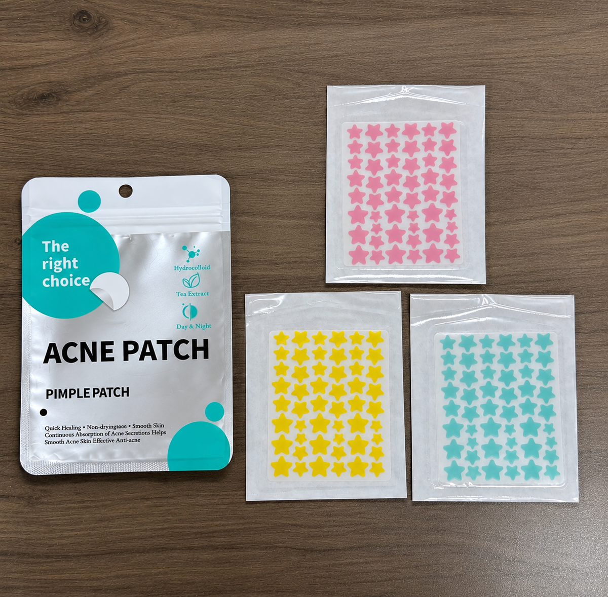 Acne patches 153 pc ( rose + jaune + bleu )