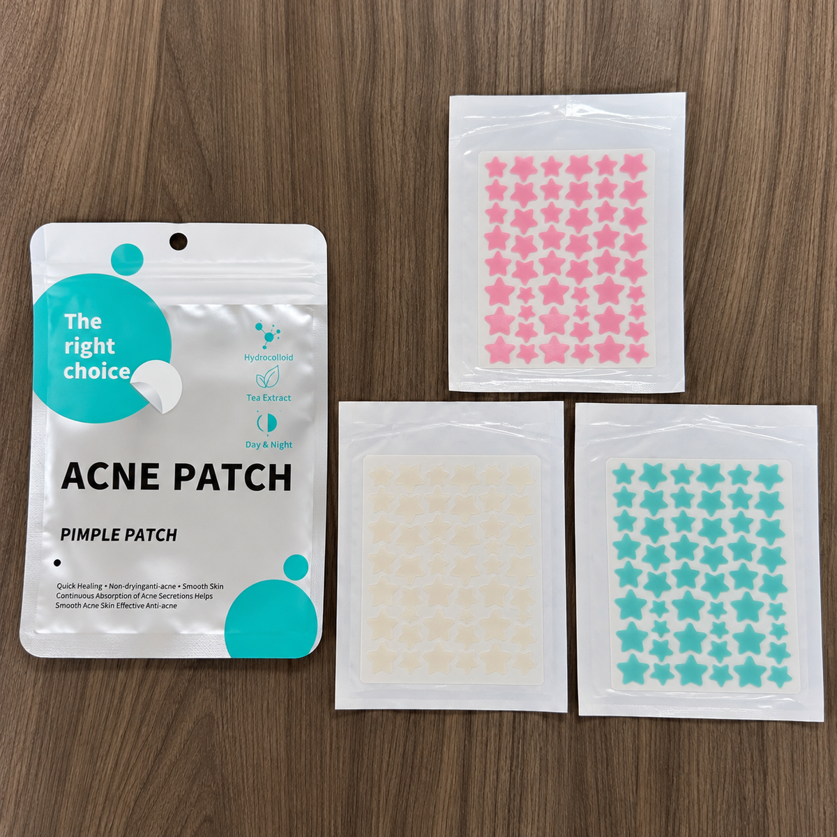 Acné patches 153 pc ( rose +transparent + bleu )