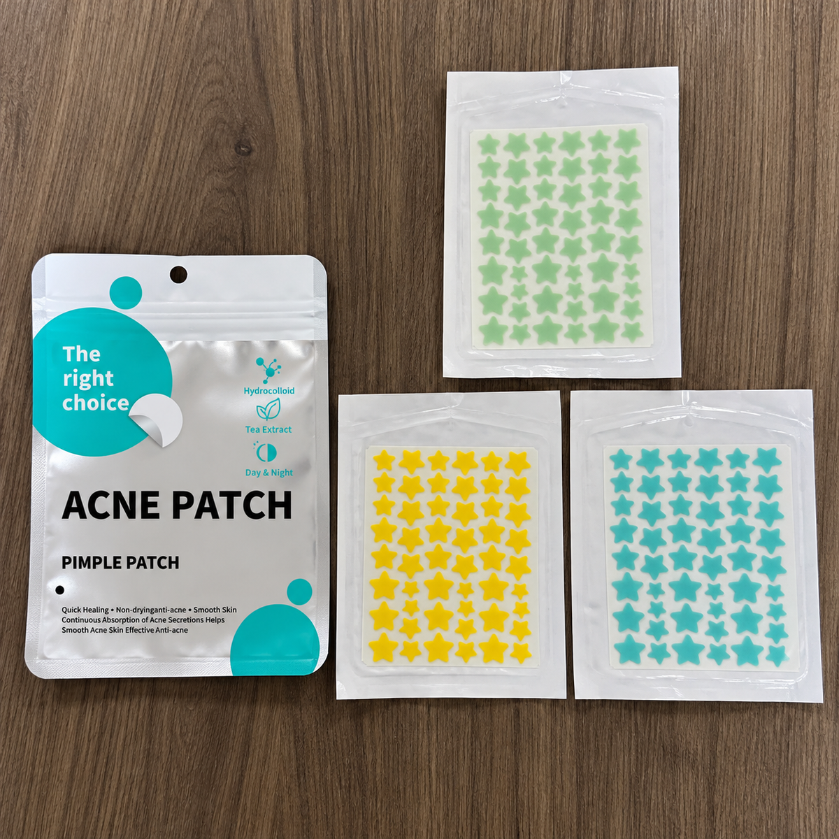Acne patches 153 pc ( vert + jaune + bleu )
