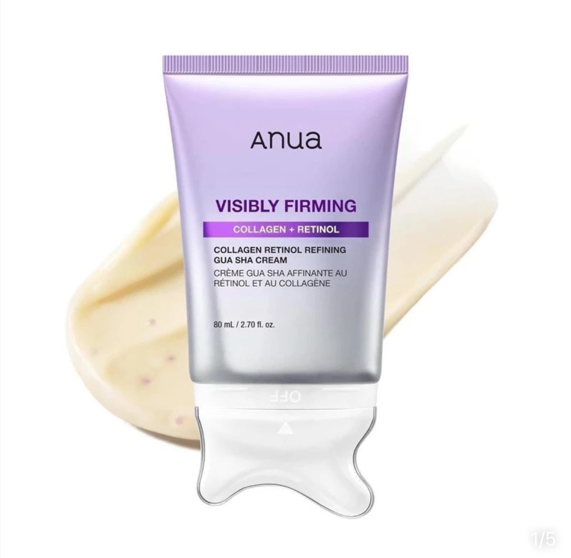Anua Visibly Firming Collagen + Retinol Gua Sha Cream, 80 ml.
